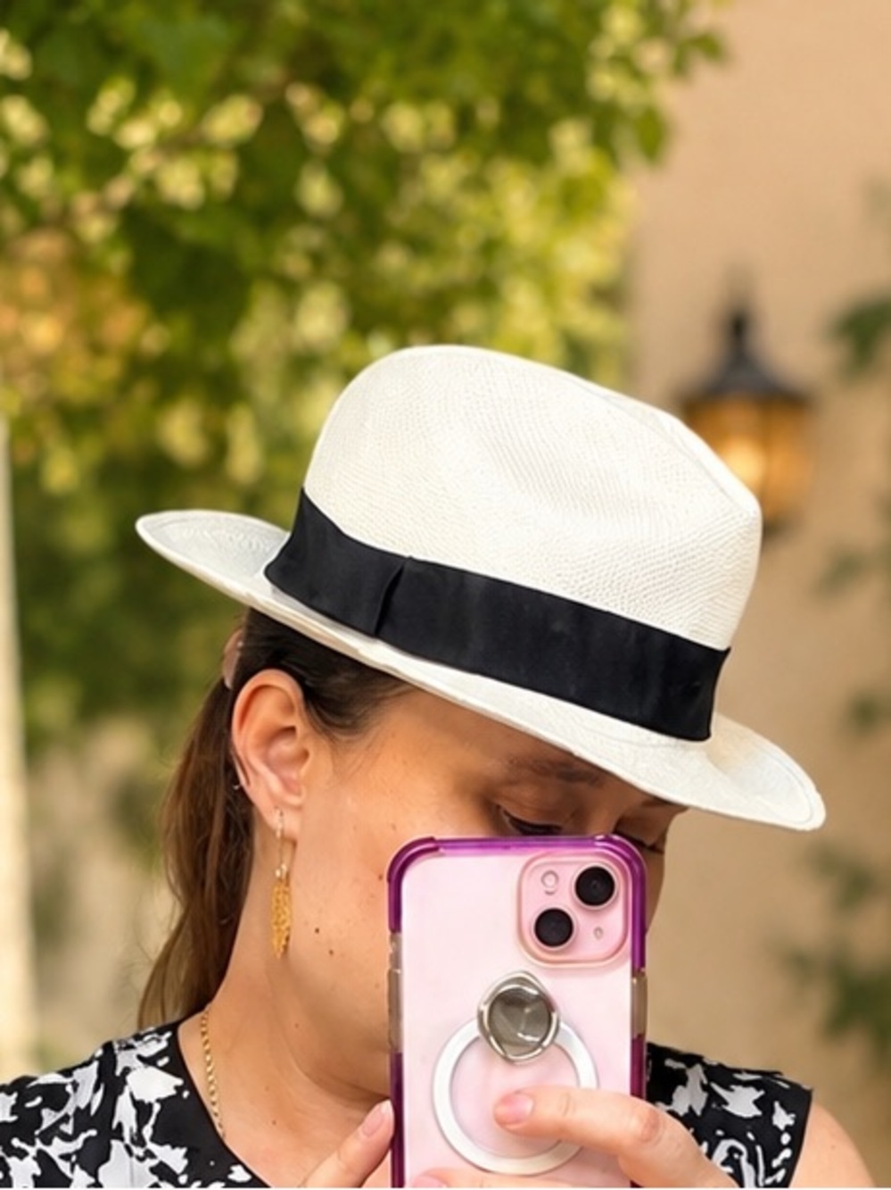 Montecristi original Classic Straw Panama Hat with Black Band100% strow